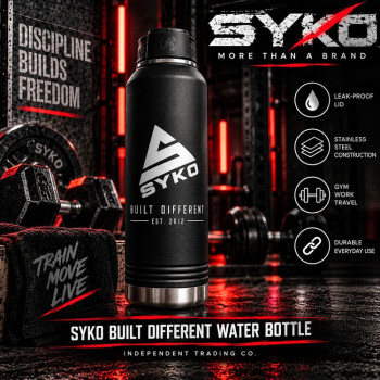 SYKO Built Different 30 oz Water Bottle