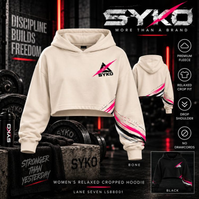 SYKO Women's Relaxed Cropped Hoodie